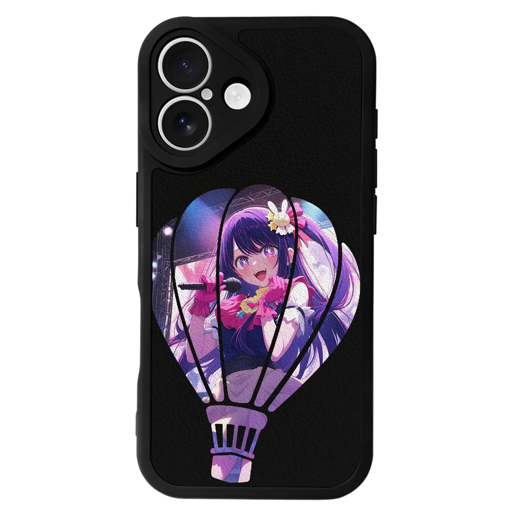 推しの子 グッズ,星野アイ - IPhone 16シリーズ対応 ・ シリコンスマホケース ・ レザー調 ・ 高精度フィット ・ 耐衝撃 ・ ワイヤレス充電対応 ・ 精密カット